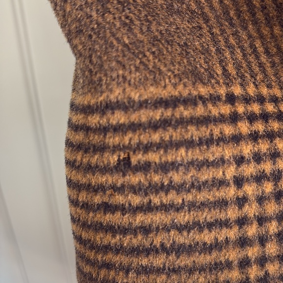 VTG Wool Men’s Dress Coat Brown Plaid - Picture 6 of 9